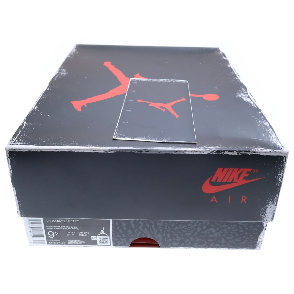 NIKE(ナイキ) AIR JORDAN 3 RETRO WHITE CEMENT REIMAGINED DN3707-100 エアジョーダン3 レトロ セメント ホワイト リイマジンド ハイカットスニーカー ホワイト US9.5/27.5cm