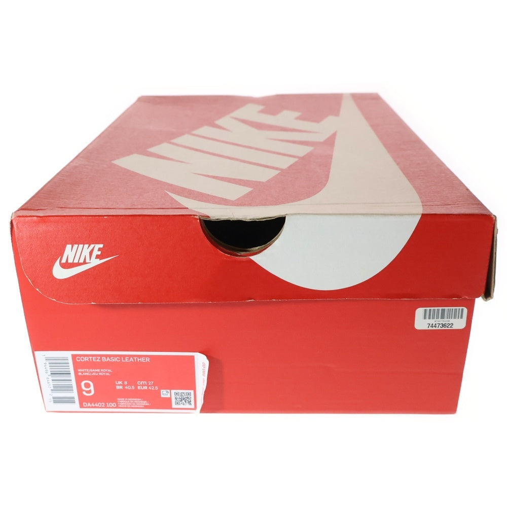 NIKE(ナイキ) CORTEZ BASIC LEATHER DA4402-100 コルテッツ ベーシック ホワイト/ブルー US9/27.0cm