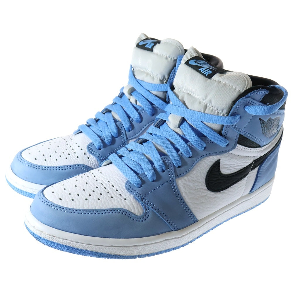 NIKE(ナイキ) AIR JORDAN1 RETRO HIGH OG 555088-134 エアジョーダン1 ユニバーシティブルー ハイカットスニーカー シューズ ホワイト/ブルー US9/27.0cm
