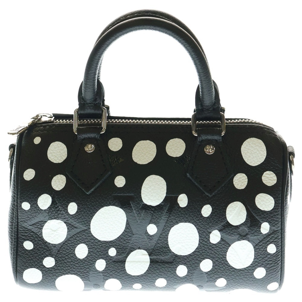 LOUIS VUITTON(ルイヴィトン) ×YK Nano Speedy M81910 ×草間彌生 モノグラム アンプラント ナノスピーディー 2WAYショルダーバッグ ブラック