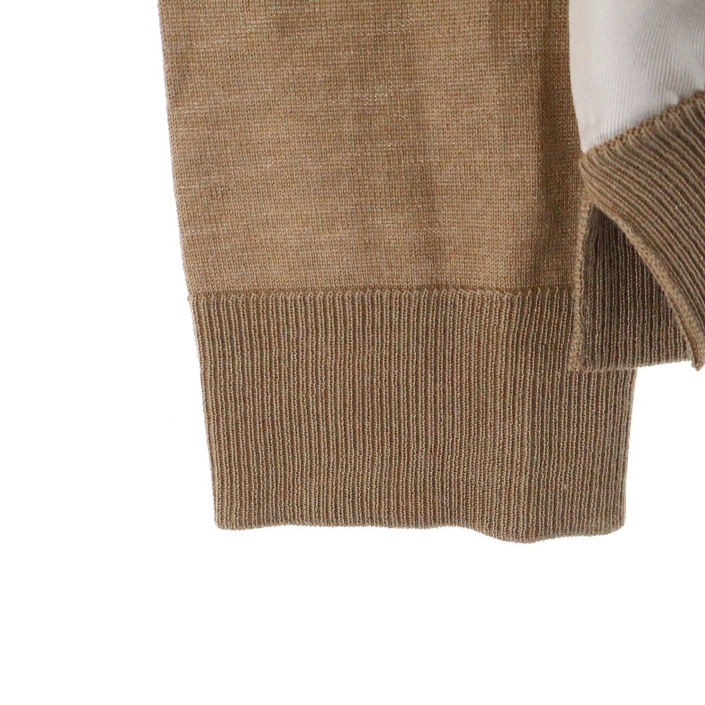 LOUIS VUITTON(ルイヴィトン) L/S W/Printed Twill Front Cardigan RW231D 172 FOKC14 モノグラムフロントカーディガン ベージュ レディース