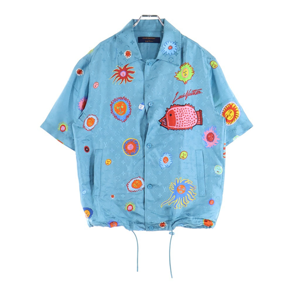 LOUIS VUITTON(ルイヴィトン) ×YK Monogram Face Shirt RM232H V36 HOS31W ×草間彌生 モノグラムフェイスプリント半袖シャツ ライトブルー
