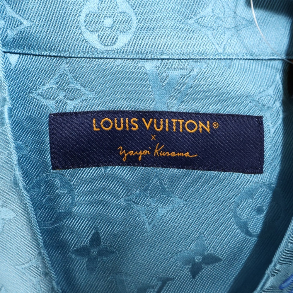LOUIS VUITTON(ルイヴィトン) ×YK Monogram Face Shirt RM232H V36 HOS31W ×草間彌生 モノグラムフェイスプリント半袖シャツ ライトブルー