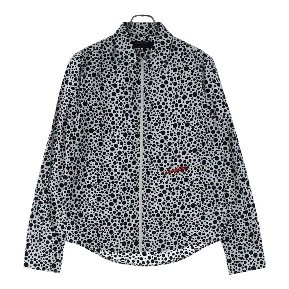 LOUIS VUITTON(ルイヴィトン) ×YK Dots Printed Zipped Shirt RM231H V29 HOS30W ×草間彌生 ドット柄 ジップアップナイロンジャケット ホワイト/ブラック