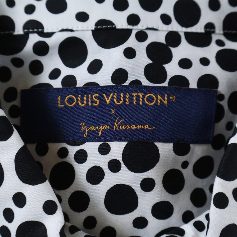 LOUIS VUITTON(ルイヴィトン) ×YK Dots Printed Zipped Shirt RM231H V29 HOS30W ×草間彌生 ドット柄 ジップアップナイロンジャケット ホワイト/ブラック