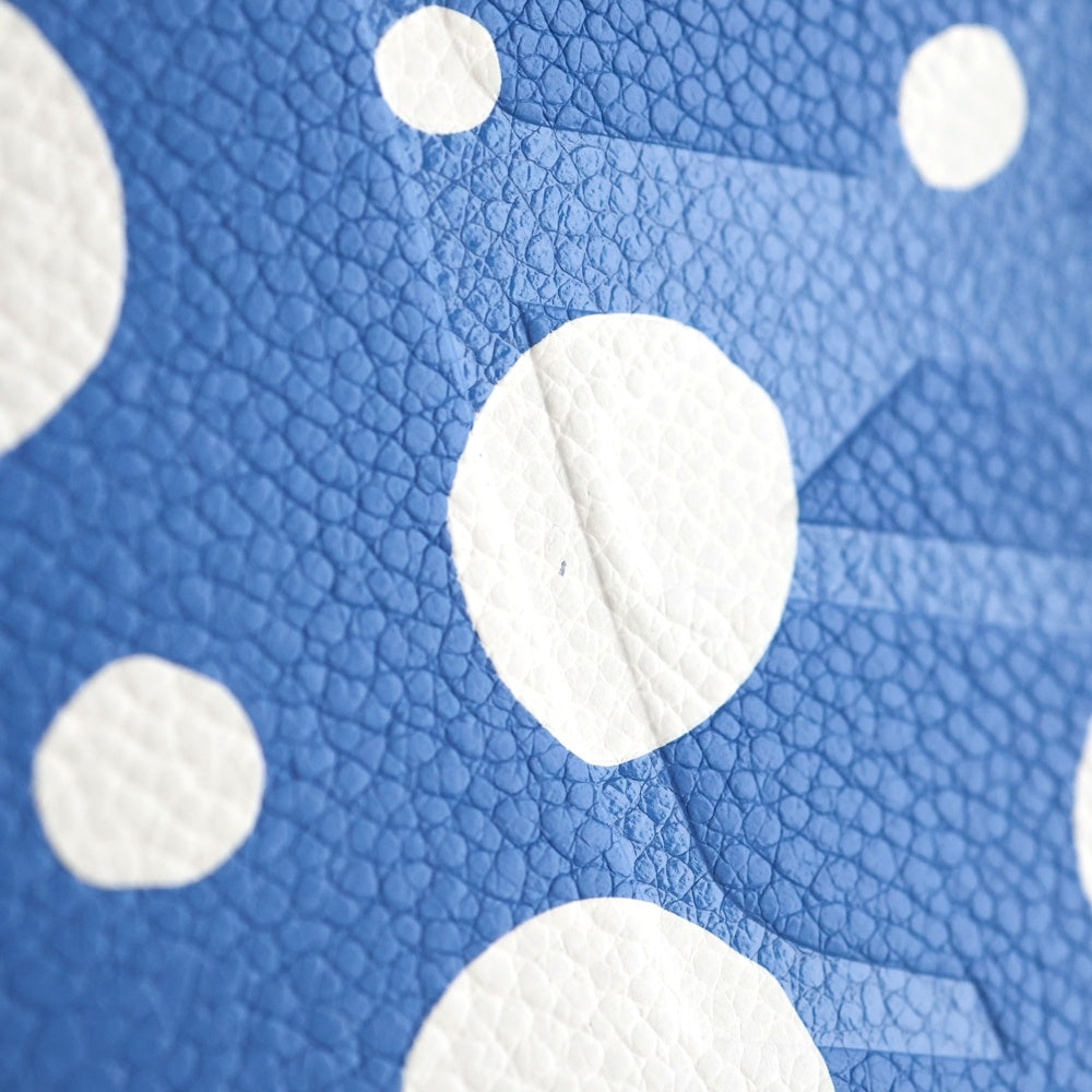 LOUIS VUITTON(ルイヴィトン) ×YK On The Go PM Leather Handbag M46424 ×草間彌生 オンザゴー PM モノグラムレザー2WAYハンドバッグ ブルー