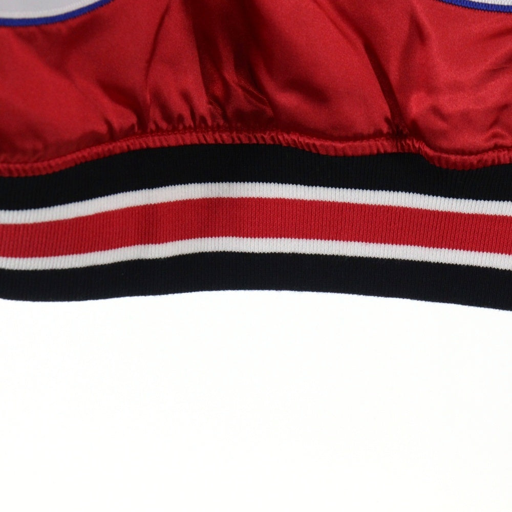 SUPREME(シュプリーム) 18AW ×Champion Hooded Satin Varsity Jacket ×チャンピオン フーデッド サテン バーシティジャケット フード付きジャケット レッド