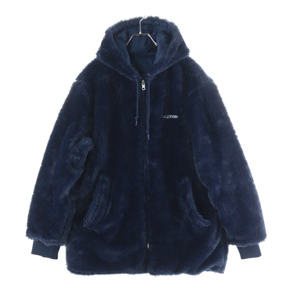 SUPREME(シュプリーム) 17AW Reversible Sherpa Work Parka リバーシブルジップアップジャケット ネイビー