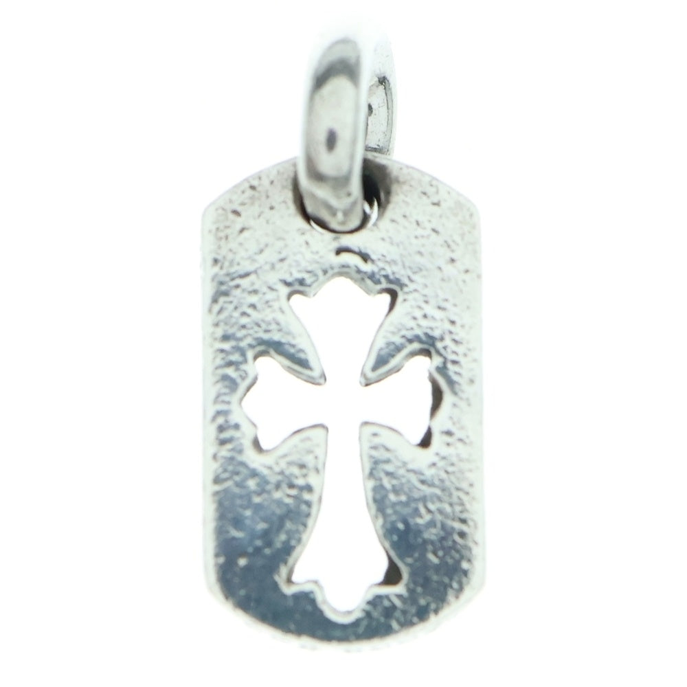 CHROME HEARTS(クロムハーツ) DT TNY CO CRS タイニーカットアウトクロスドッグタグ チャーム ペンダントトップ シルバー