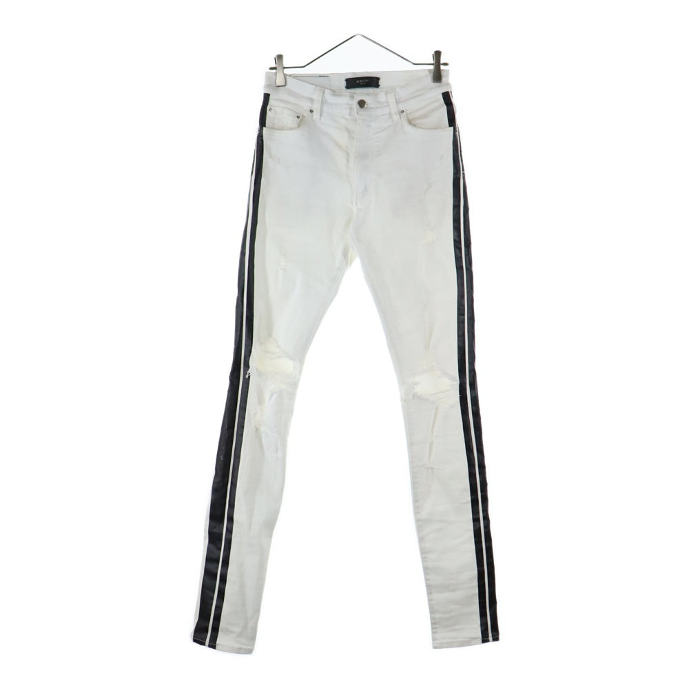 AMIRI(アミリ) Sideline Crush Skinny サイドライン クラッシュ スキニーデニムパンツ ホワイト