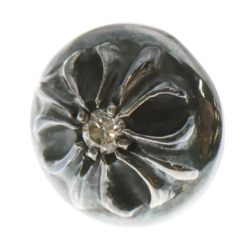 CHROME HEARTS(クロムハーツ) STUD CRSBLL 1DIA クロスボールスタッドピアス 1ダイヤ シルバー