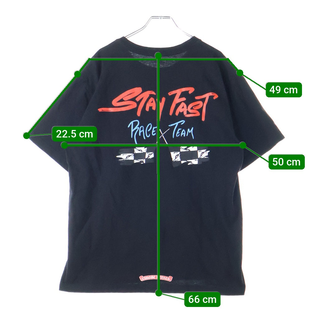 CHROME HEARTS(クロムハーツ) PPO STAY FAST RACE TEAM T-SHRT MATTY BOY ステイファストプリント半袖Tシャツ ブラック
