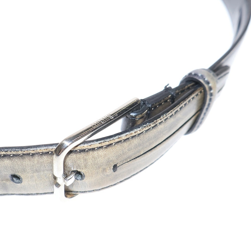 Berluti(ベルルッティ) パティーヌ レザーベルト バックル グレー N0178