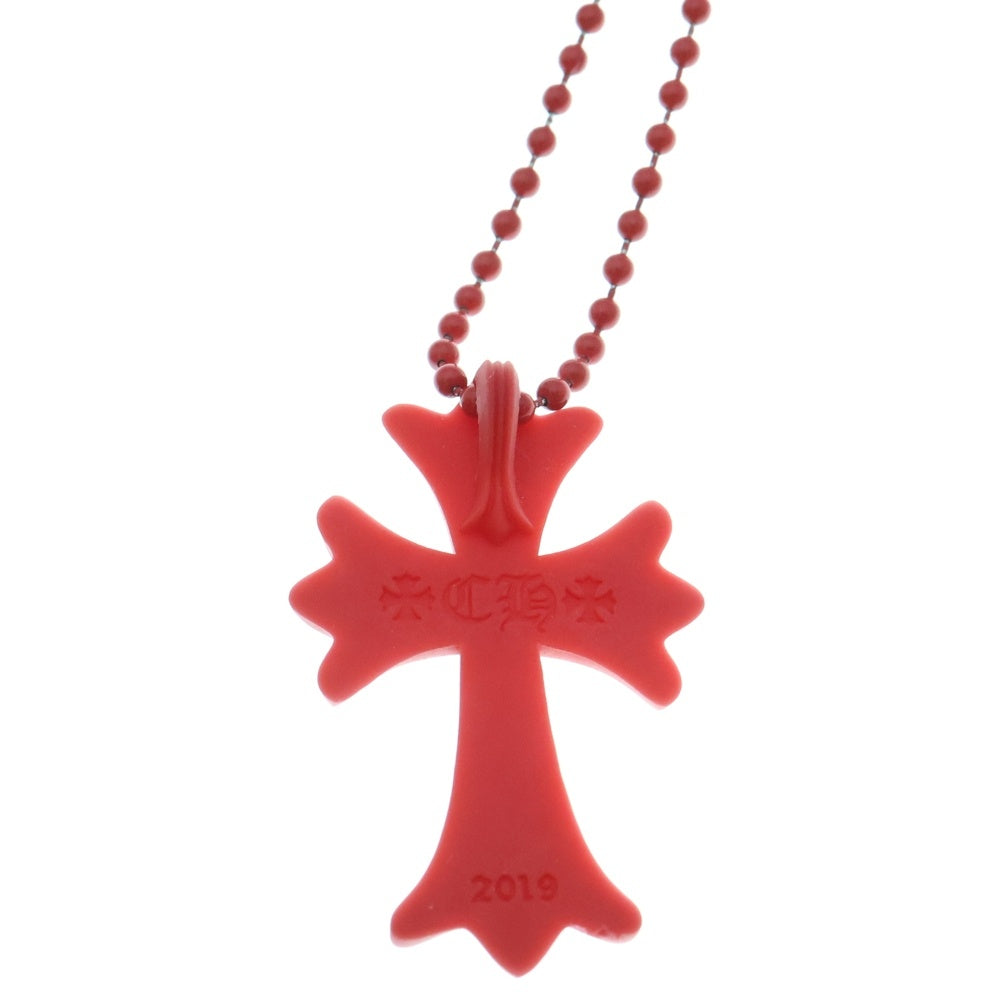 CHROME HEARTS(クロムハーツ) RUBBER CH CRS SML スモールCHクロス ラバーネックレス シリコン レッド BCA306