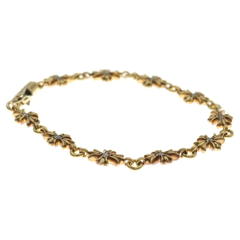 CHROME HEARTS(クロムハーツ) 22K TNY E CH PLS P D 10LINK タイニーECHプラス PAVEダイヤ ゴールドブレスレット