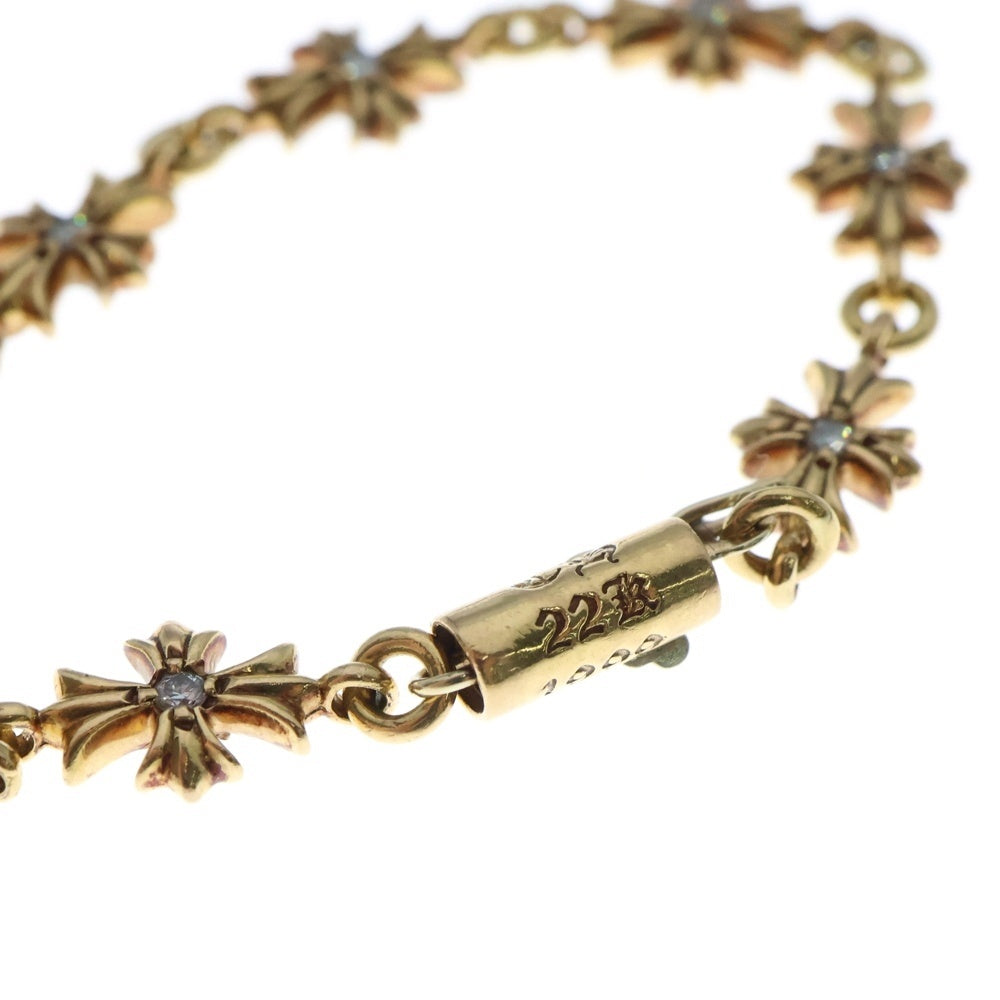 CHROME HEARTS(クロムハーツ) 22K TNY E CH PLS P D 10LINK タイニーECHプラス PAVEダイヤ ゴールドブレスレット