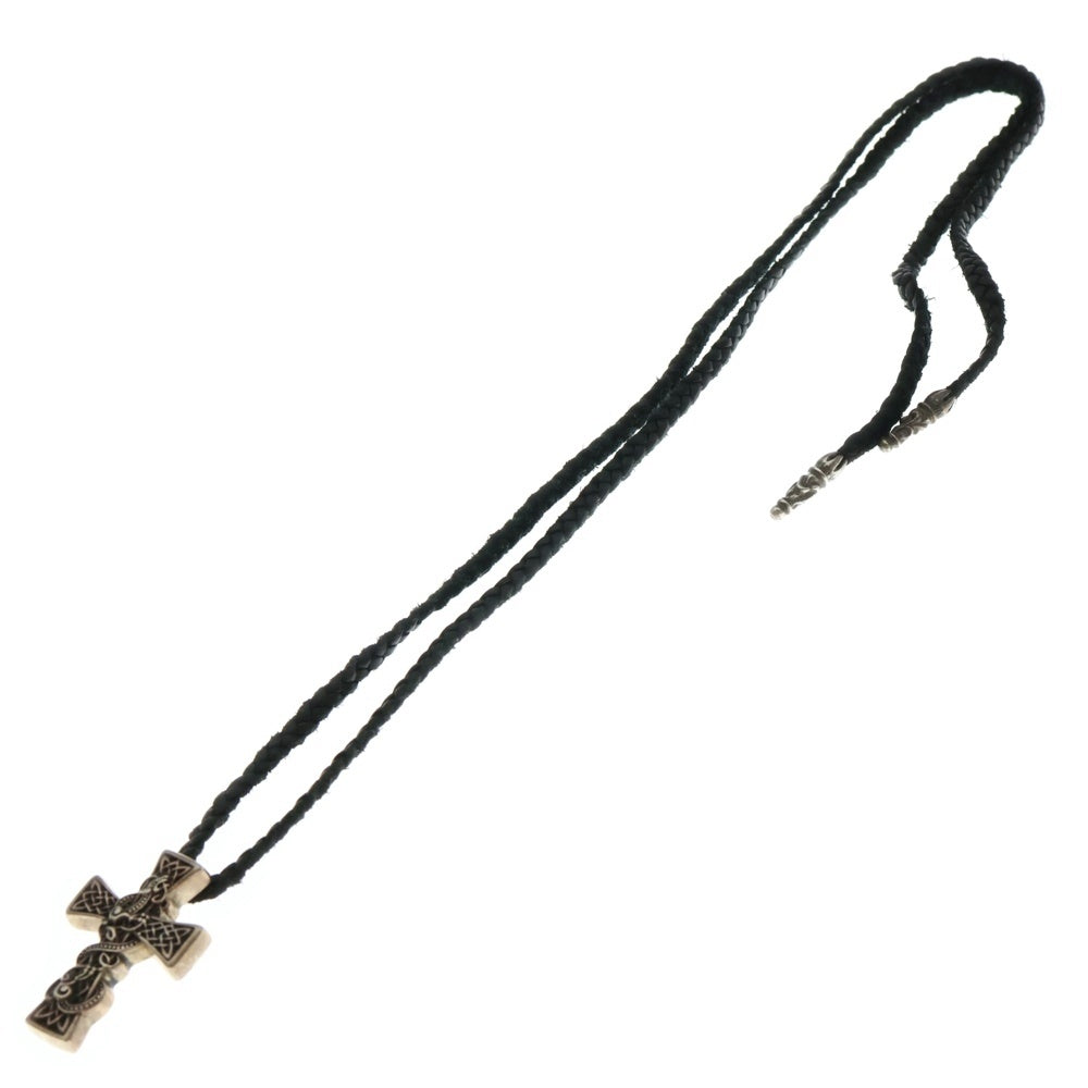 CHROME HEARTS(クロムハーツ) CELTIC CROSS XS ケルティッククロス LEATHER BRAID スクロールレザーブレード シルバー