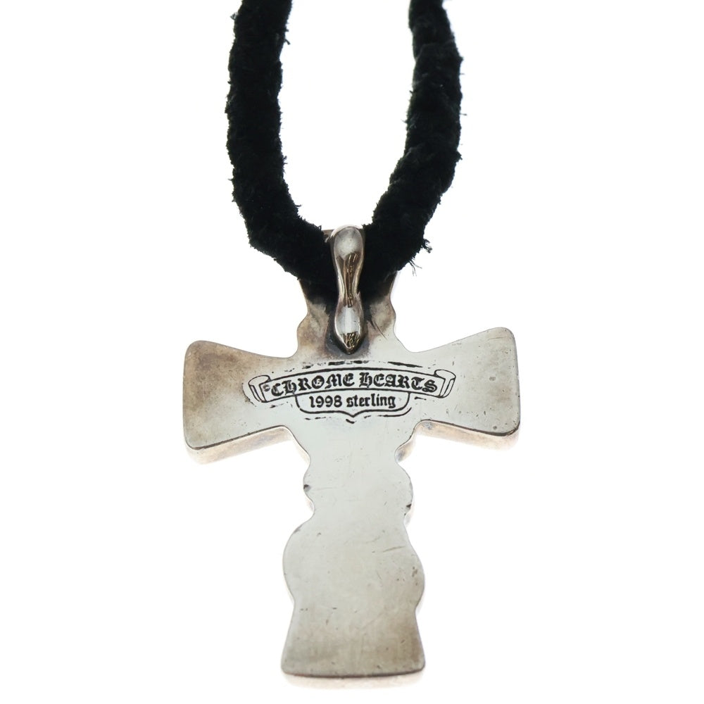 CHROME HEARTS(クロムハーツ) CELTIC CROSS XS ケルティッククロス LEATHER BRAID スクロールレザーブレード シルバー