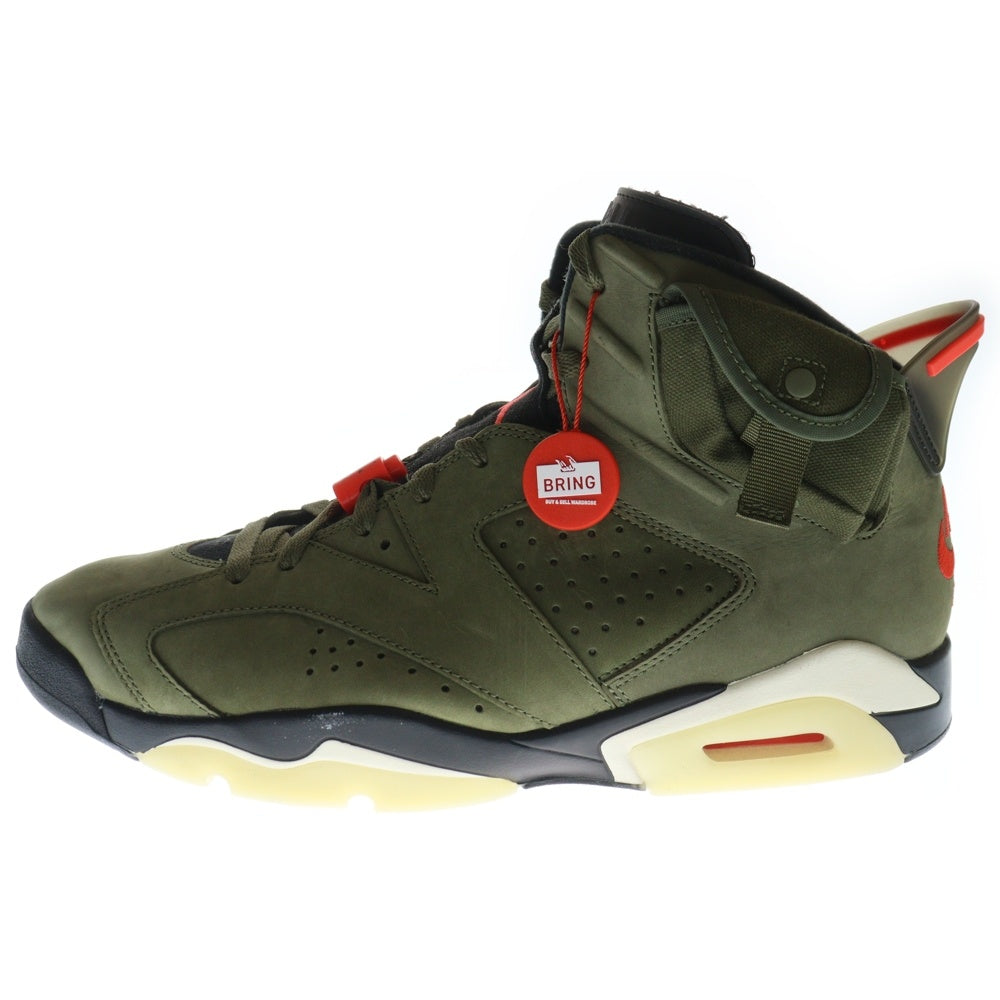 NIKE(ナイキ) ×TRAVIS SCOTT AIR JORDAN 6 RETRO SP CN1084-200 トラヴィススコット エアジョーダン6 ハイカットスニーカー カーキ US13/31.0cm