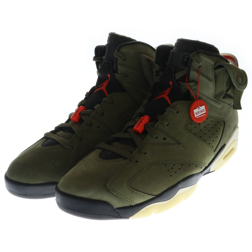 NIKE(ナイキ) ×TRAVIS SCOTT AIR JORDAN 6 RETRO SP CN1084-200 トラヴィススコット エアジョーダン6 ハイカットスニーカー カーキ US13/31.0cm