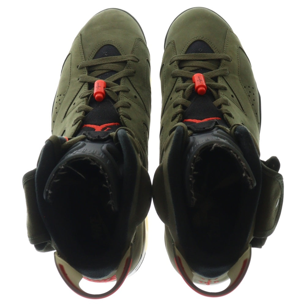 NIKE(ナイキ) ×TRAVIS SCOTT AIR JORDAN 6 RETRO SP CN1084-200 トラヴィススコット エアジョーダン6 ハイカットスニーカー カーキ US13/31.0cm