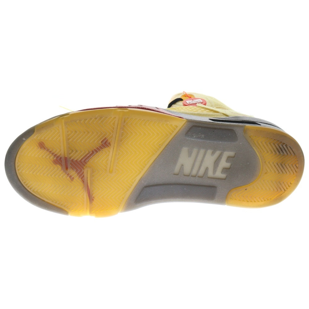 NIKE(ナイキ) ×OFF-WHITE AIR JORDAN 5 RETRO SP SAIL DH8565-100 オフホワイト エアジョーダン5 レトロ セイル ハイカットスニーカー アイボリー US12.5/30.5cm