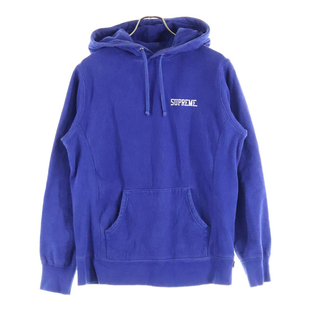 SUPREME(シュプリーム) 14AW ×RAYMOND PETTIBON Blood and Sperm Hoodie レイモンド ペティボン ブラッド アンド スパーム ロゴプリント プルオーバー スウェットパーカー ブルー