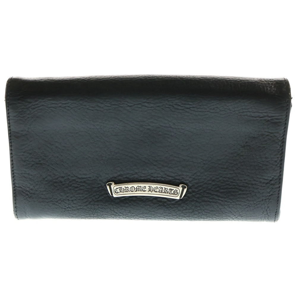 CHROME HEARTS(クロムハーツ) JUDY CROSS BALL ジュディ クロス ボール ボタン レザーウォレット 長財布 ブラック BCA366