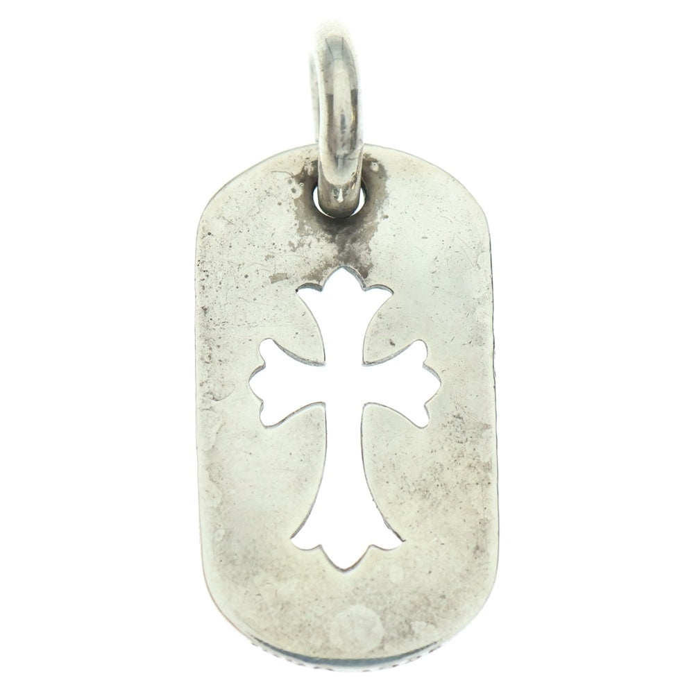 CHROME HEARTS(クロムハーツ) D TAG SML CO CRS OLD オールドカットアウトクロスドッグタグ スモール ペンダントトップ シルバー