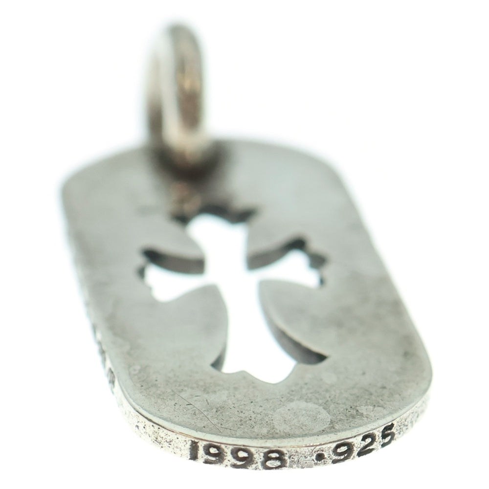 CHROME HEARTS(クロムハーツ) D TAG SML CO CRS OLD オールドカットアウトクロスドッグタグ スモール ペンダントトップ シルバー