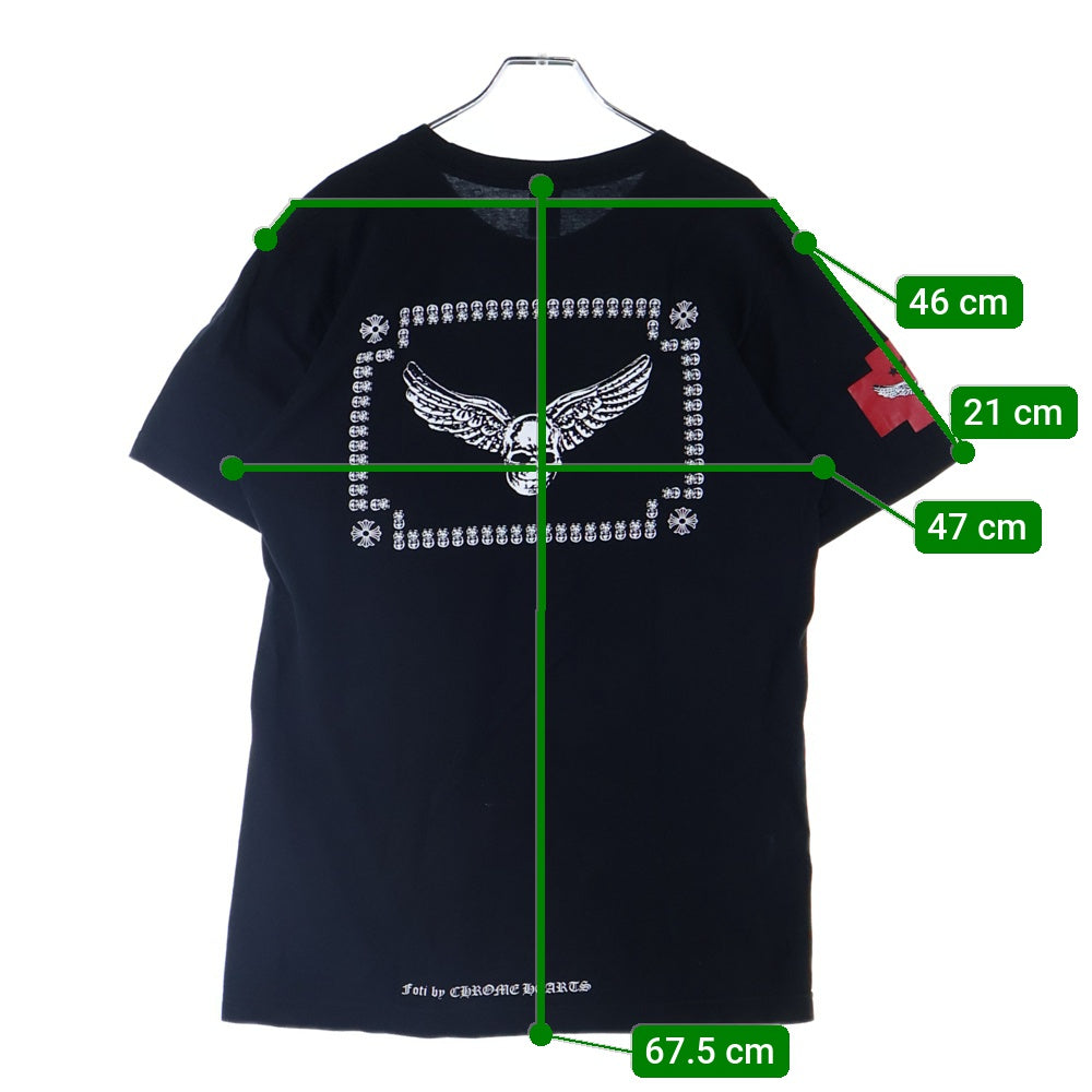 CHROME HEARTS(クロムハーツ) FOTI S/S TEE フォティ マハリア ロゴプリント 半袖Tシャツ ブラック