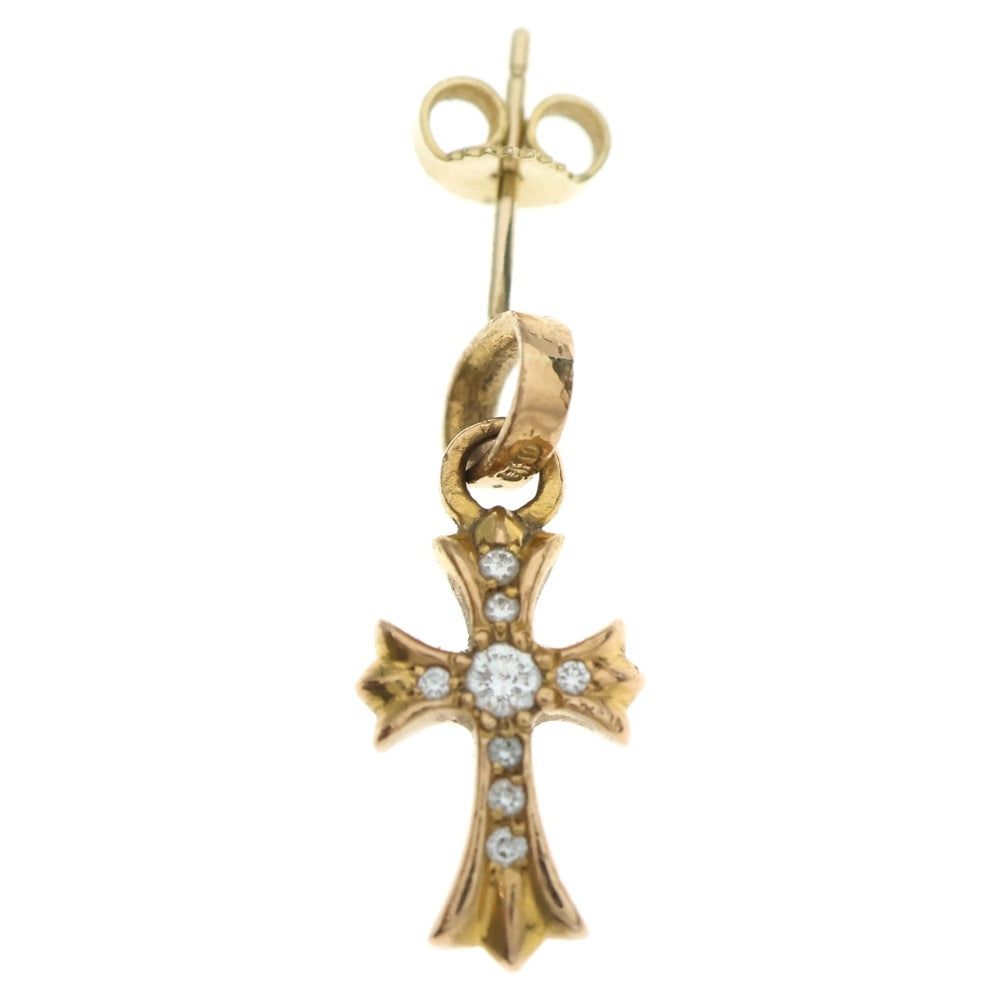 CHROME HEARTS(クロムハーツ) 22K BBY F PPRCHN P/DIA ベイビーファットクロス ドロップピアス PAVEダイヤ ゴールド BCA018