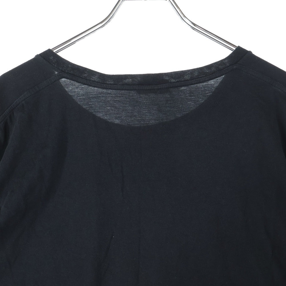 CELINE(セリーヌ) フロント ロゴプリント クルーネック半袖Tシャツ ブラック X008370E