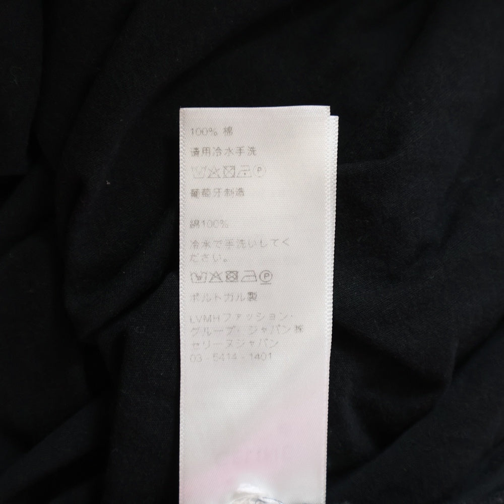 CELINE(セリーヌ) フロント ロゴプリント クルーネック半袖Tシャツ ブラック X008370E