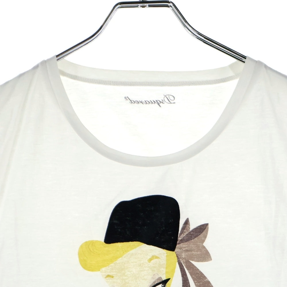 DSQUARED2(ディースクエアード) DEAN&DAN フロントプリント半袖カットソー S75GC0680 ホワイト レディース