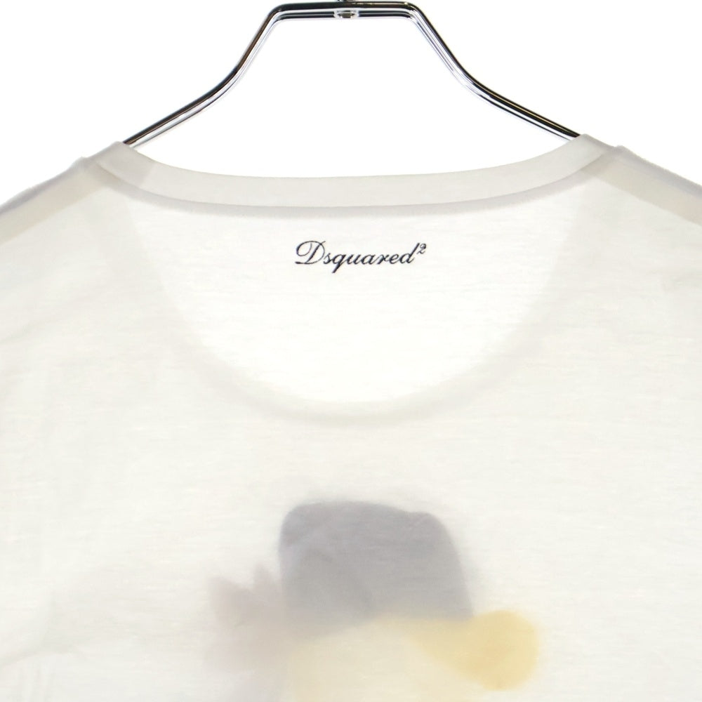 DSQUARED2(ディースクエアード) DEAN&DAN フロントプリント半袖カットソー S75GC0680 ホワイト レディース