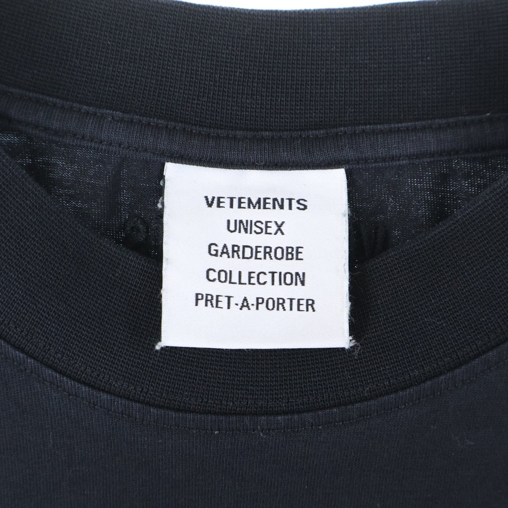 VETEMENTS(ヴェトモン) 22AW Show Me Your プリント半袖Tシャツ UA53TR230B ブラック