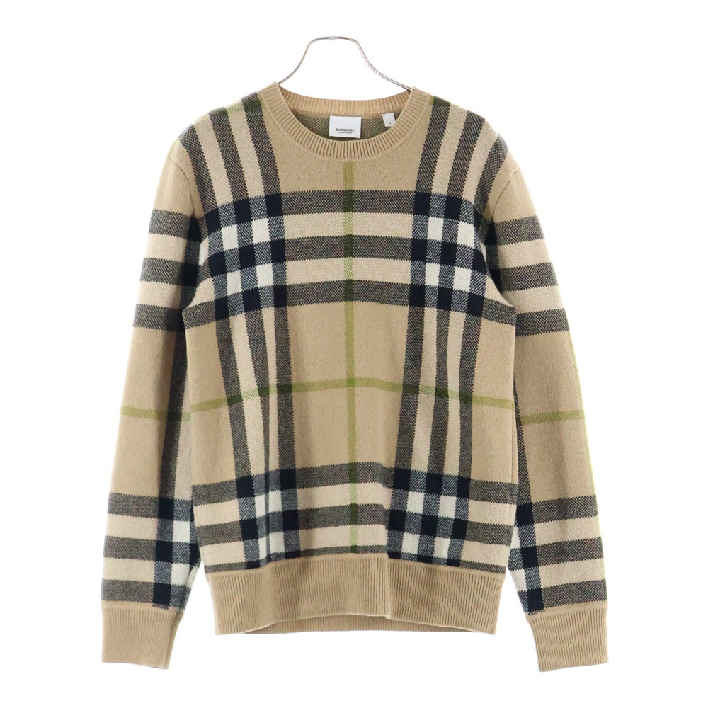 BURBERRY(バーバリー) 22AW NIXON Knit ニクソンニット ノバチェック カシミヤ ベージュ 8041286/71E