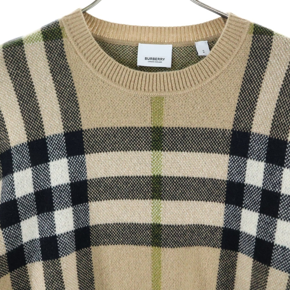 BURBERRY(バーバリー) 22AW NIXON Knit ニクソンニット ノバチェック カシミヤ ベージュ 8041286/71E