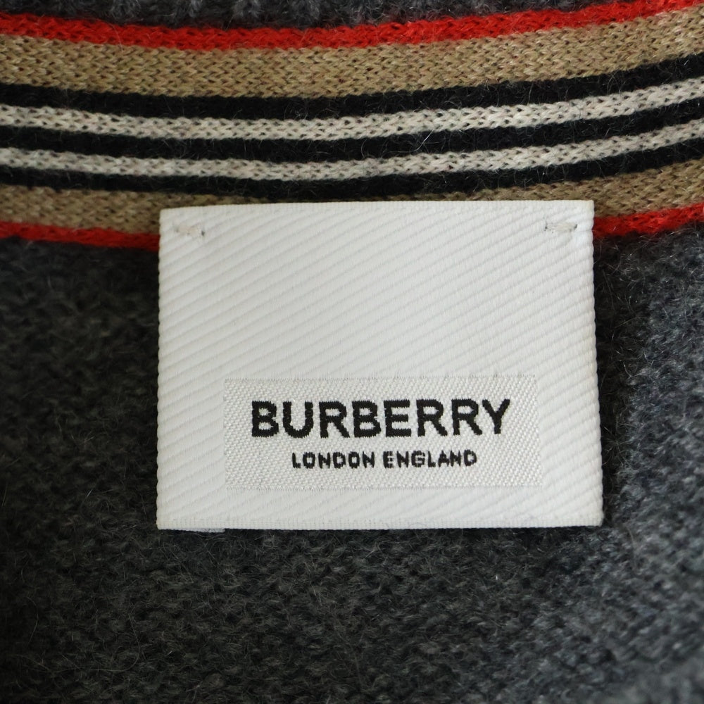BURBERRY(バーバリー) TBロゴクルーネックニット セーター カシミヤ グレー 8033176/70F