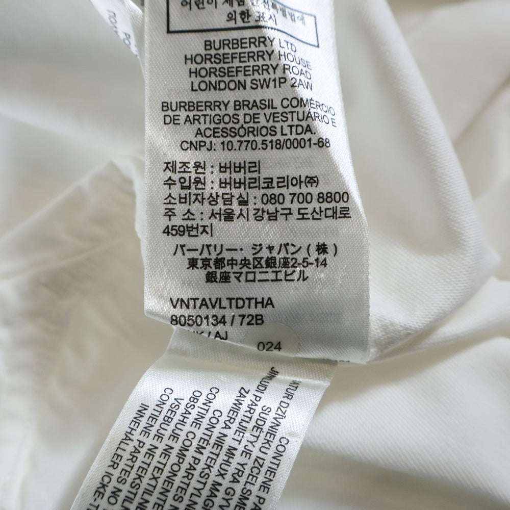 BURBERRY(バーバリー) Logo patch shirt ロゴパッチシャツ ホワイト 8050134/72B