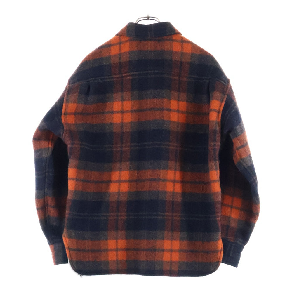 WTAPS(ダブルタップス) 24AW JACKET WOPL. MOSSER. TEXTILE ウールチェックシャツ ブラウン 242WVDT-JKM04