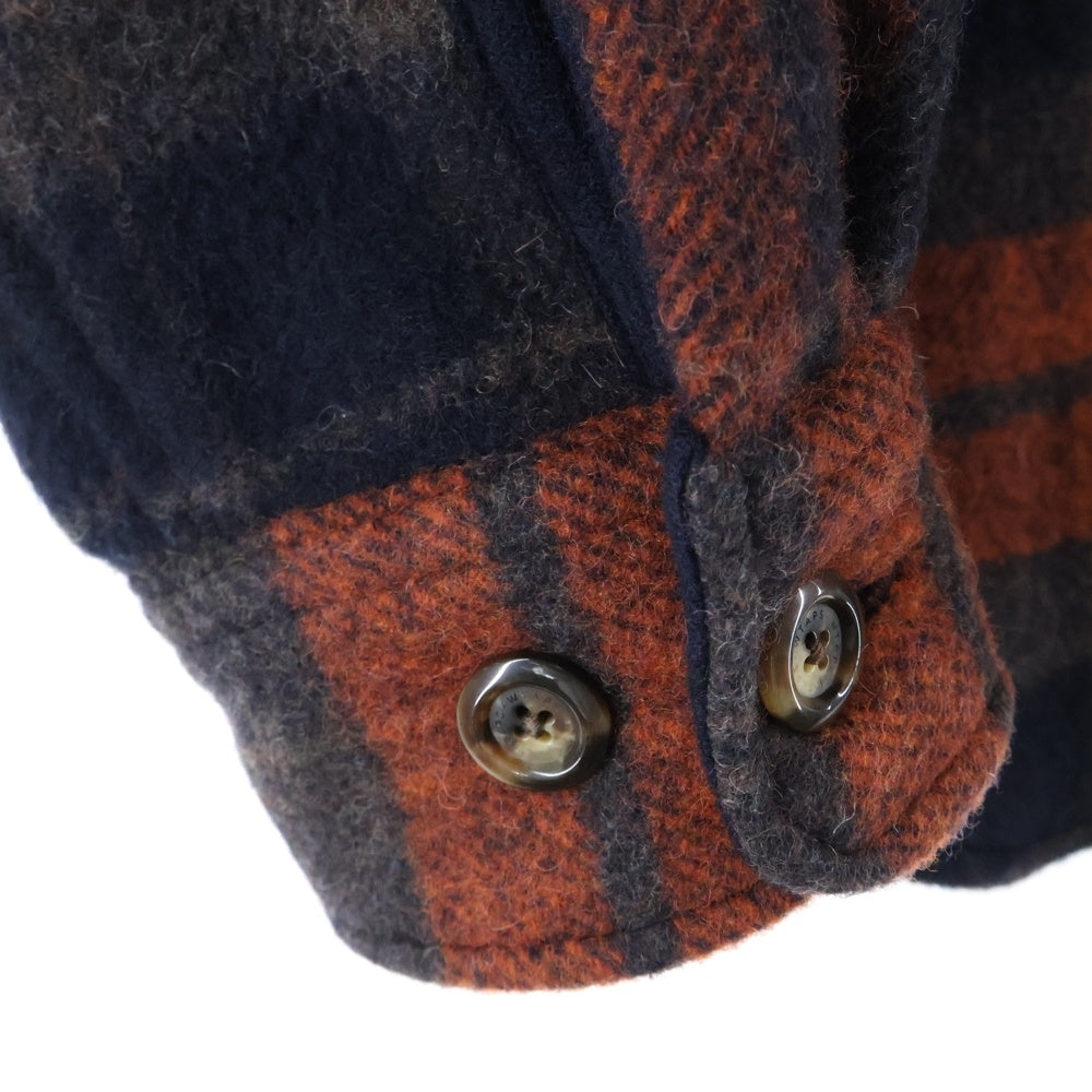 WTAPS(ダブルタップス) 24AW JACKET WOPL. MOSSER. TEXTILE ウールチェックシャツ ブラウン 242WVDT-JKM04