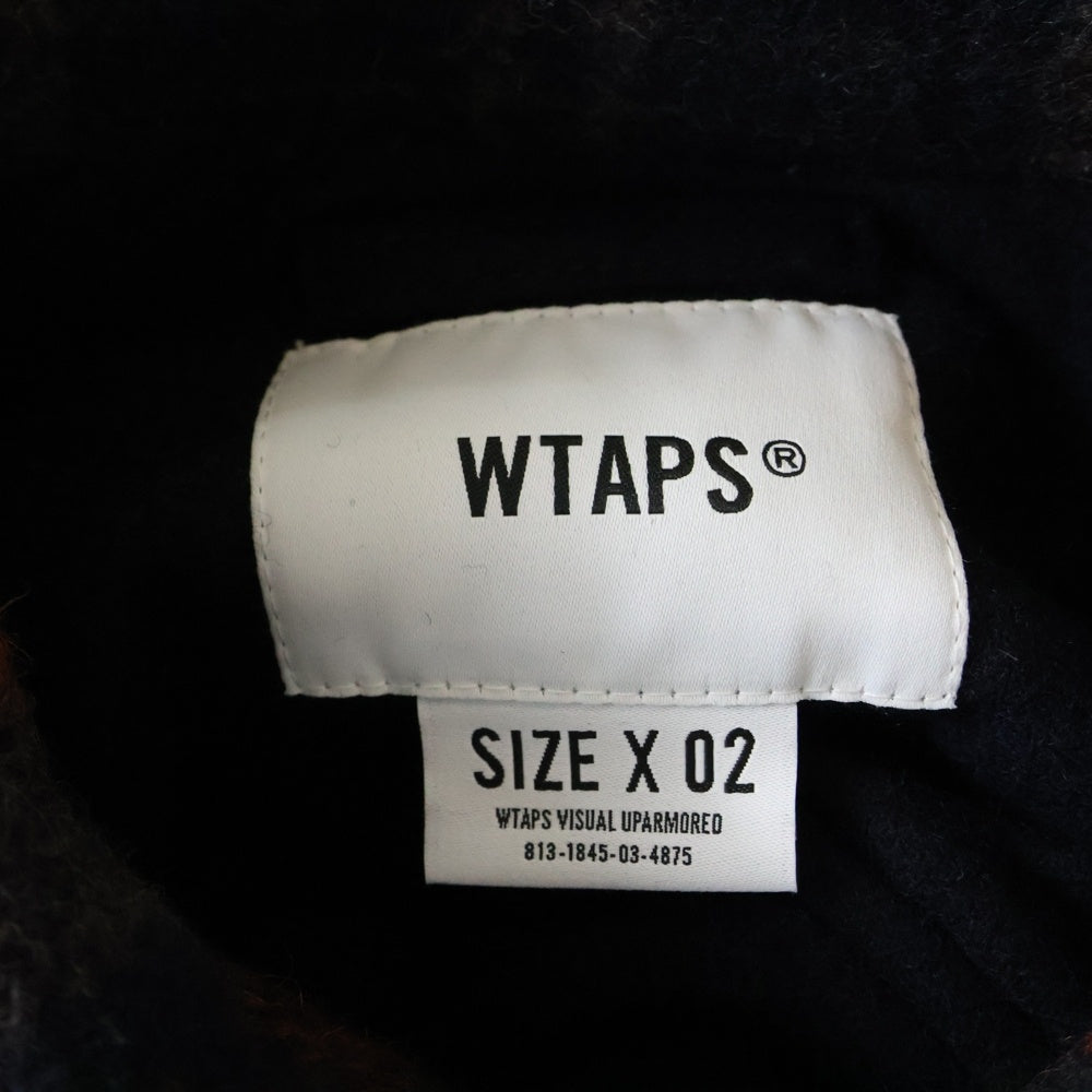 WTAPS(ダブルタップス) 24AW JACKET WOPL. MOSSER. TEXTILE ウールチェックシャツ ブラウン 242WVDT-JKM04