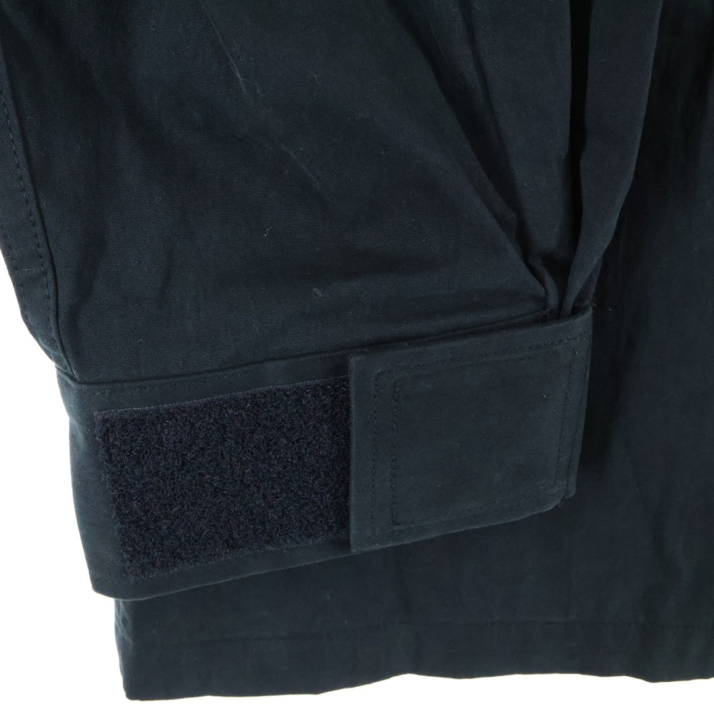 WTAPS(ダブルタップス) 22SS SCOUT LS NYCo TUSSAH バッククロス刺繍ノーカラージャケット ブラック 221WVDT-SHM04