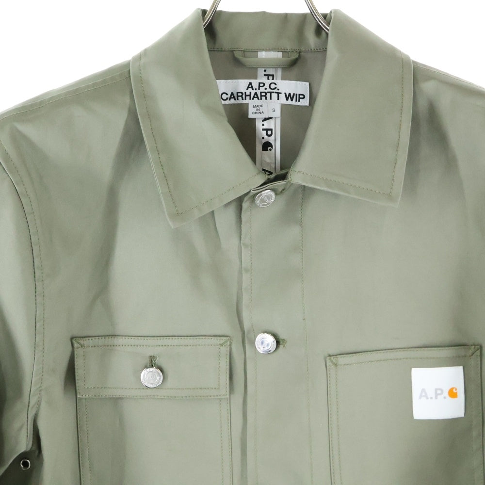 A.P.C(アーペーセー) ×Carhartt VESTE MISHIGUENE JACKET ミリタリーカーキジャケット 20E2-COEBS-H02613 オリーブ