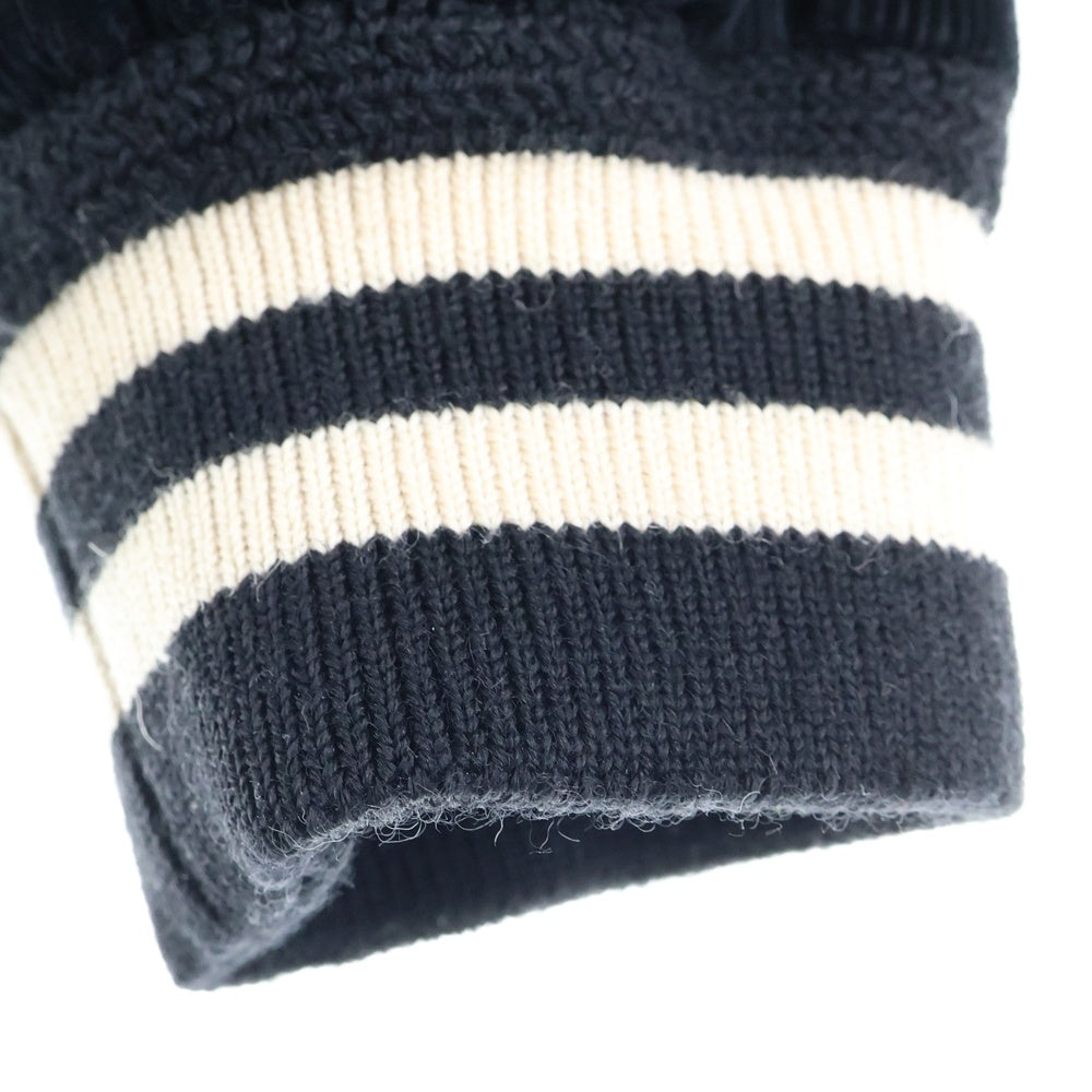 CELINE(セリーヌ) 19AW Teddy Jacket in Corduroy 2V191824D サテン切替 コーデュロイ テディジャケット ブルゾン スタジアムジャケット スタジャン ブラック