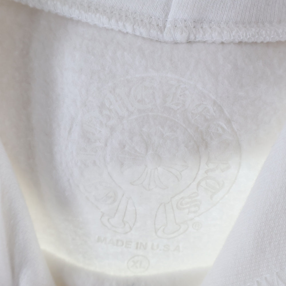 CHROME HEARTS(クロムハーツ) SWTSHRT PLVR 袖英字プリントプルオーバーパーカー ホワイト