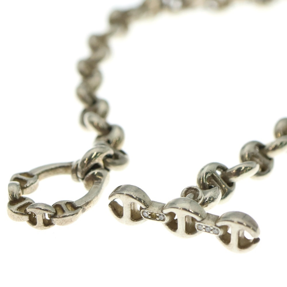 HOORSENBUHS(ホーセンブース) 5MM OPEN-LINK BRACELET 6Pダイヤモンド オープンリンク ブレスレット 8インチ シルバー