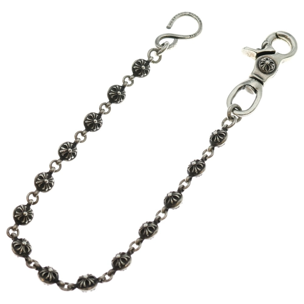 CHROME HEARTS(クロムハーツ) 2BALL SHORT-S/1クリップショート#2クロスボール ウォレットチェーン シルバー BCA063